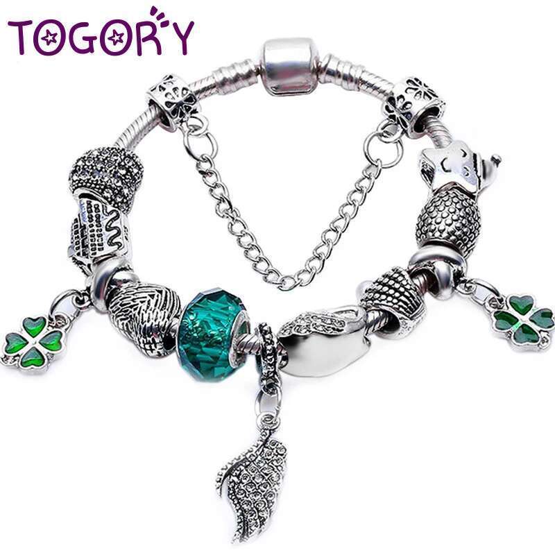 High Quality Charm Bracelets For Women With Crystal Flower Pendant Bracelet Bangle Valentine's Day Jewelry Gift Wholesale
