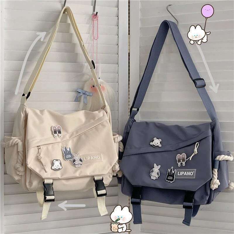 Women's Nylon Handheld One Shoulder Versatile Large Capacity Crossbody Retro Work Travel Postman Bag