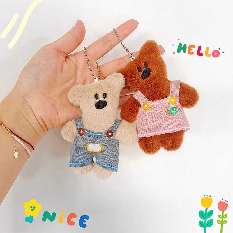 Cartoon Bear Plush Toy Cute Bear Filled Doll Keychain Pendant Plush Doll Couple Bag Charm Childrens GiftXJ250319