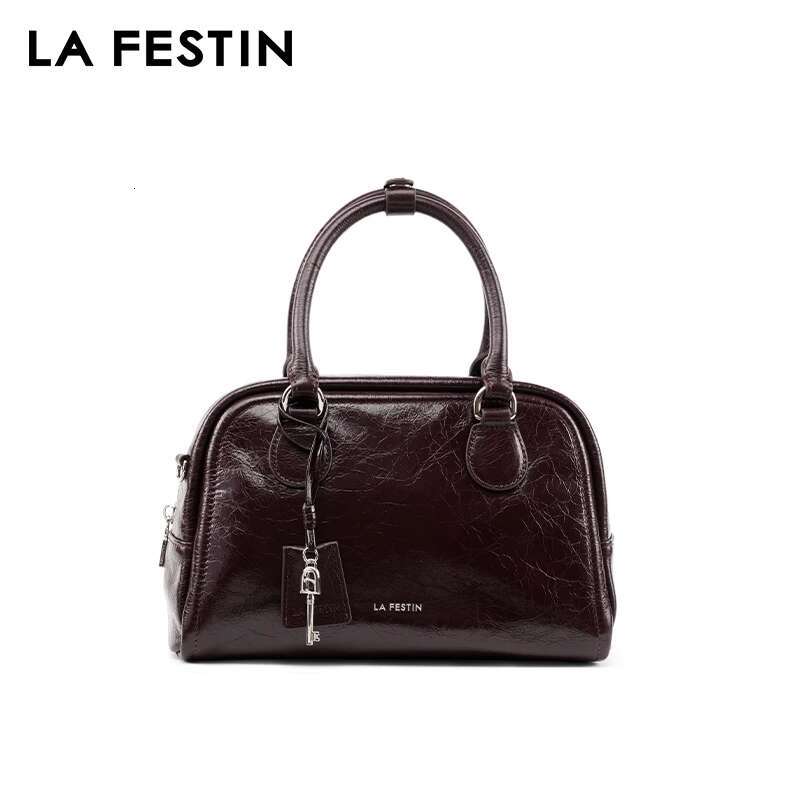 LA FESTIN Original Trend Boston Handbags Women Shoulder Leather Fashion Crossbody Brand Lady Bag
