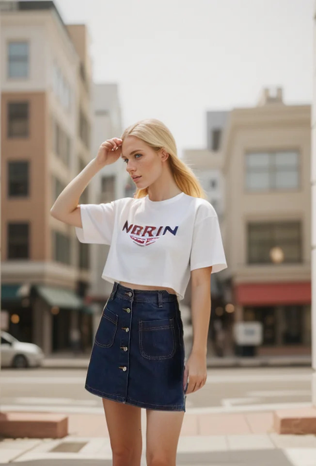 Womens Spring Summer Classic A Line Short Denim Mini Skirt Button Off Double Pockets Harajuku Sexy Y2K Falda Jeans Skirts 250320