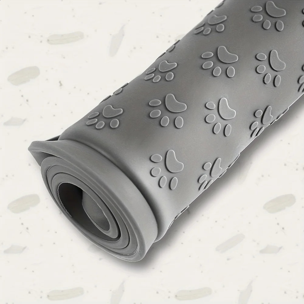 Pet mat anti slip paw print n keeps the floor spotless pet content easy to clean silicone 250312