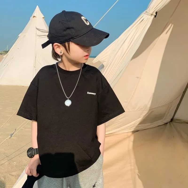 Boys Summer Short Sleeve T-shirt New Small And Medium Childrens Round Neck Top Childrens Casual Versatile Half Sleeve FashionT250320