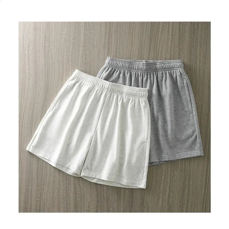 High Quality Cotton Shorts Summer Street Casual Drawstring Loose Mens Fitness Sweatpants 250319