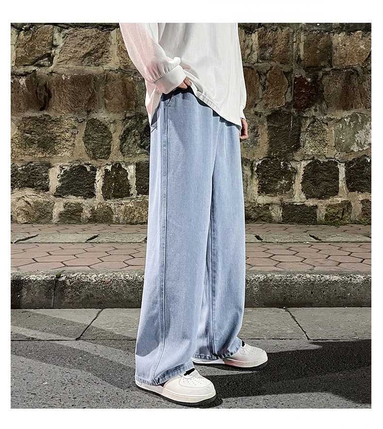 2024 mens hip-hop luggage jeans streetwear oversized wide leg pants loose and casual mens pants high-quality free deliveryT250319