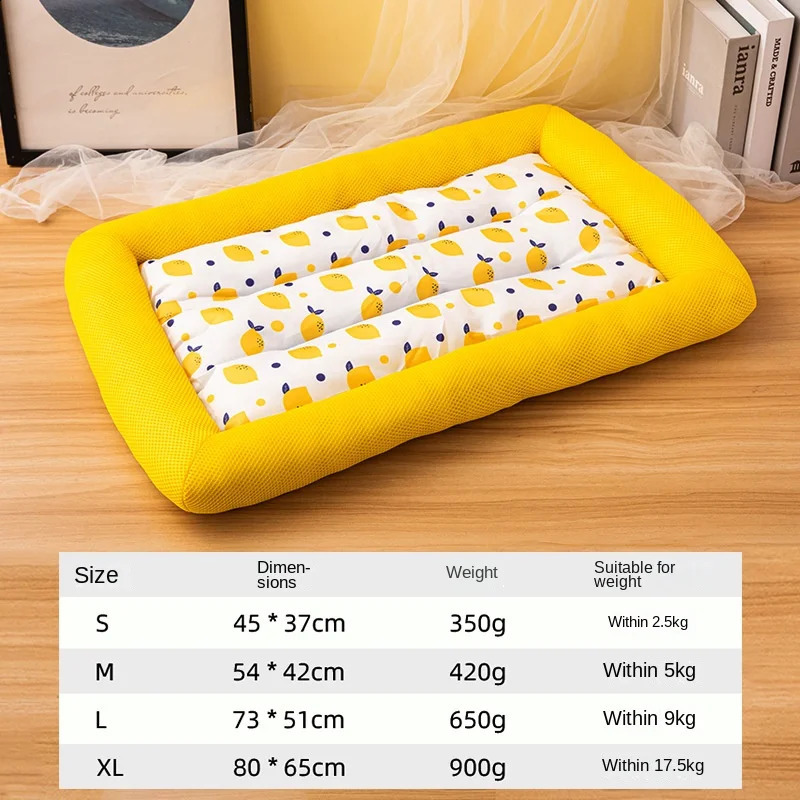 Breathable summer dog refrigerator waterproof household pet mat anti slip cat nest refrigerated and ice cooling 250312