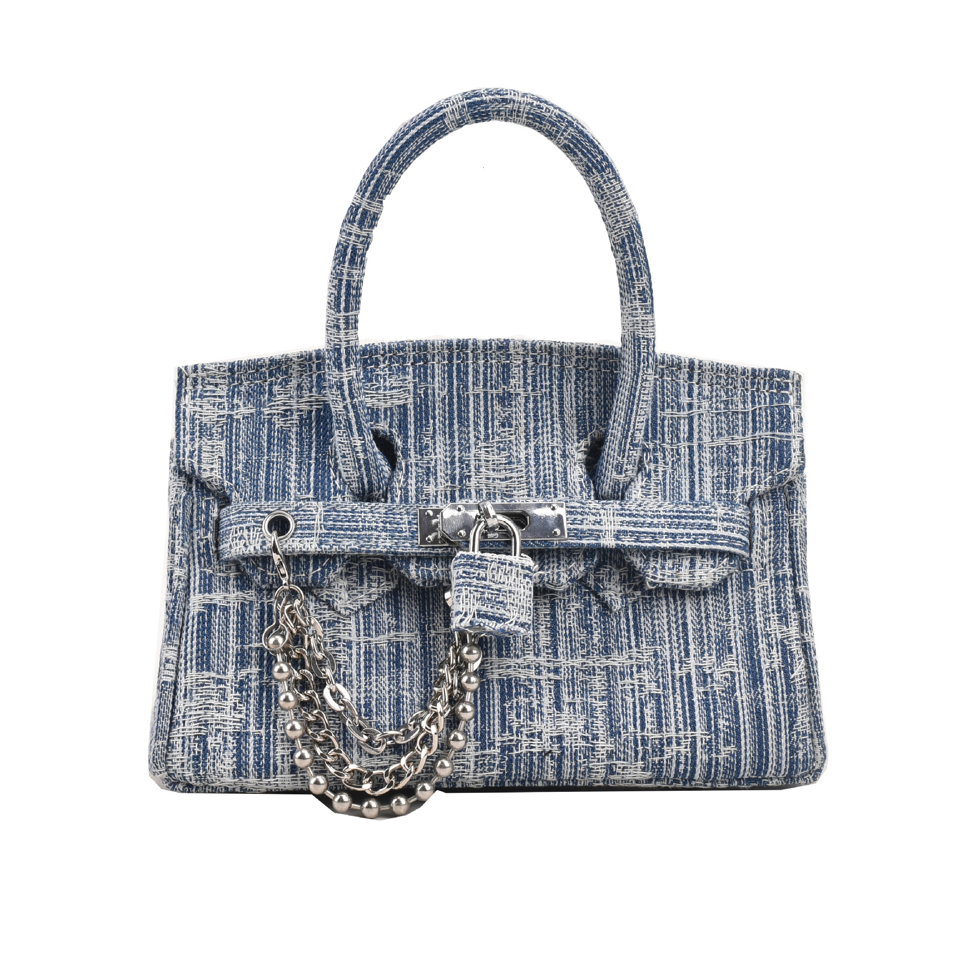 Unique Design Spring/Summer New Denim Blue Premium Texture Large Capacity Commuting Single Shoulder Diagonal Straddle Bag