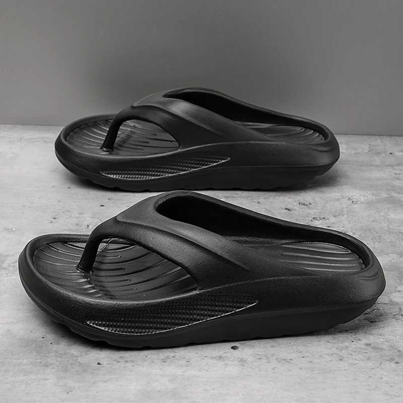 Mens family flip up summer soft bottom EVA slippers mens outdoor casual beach shoes Y250320