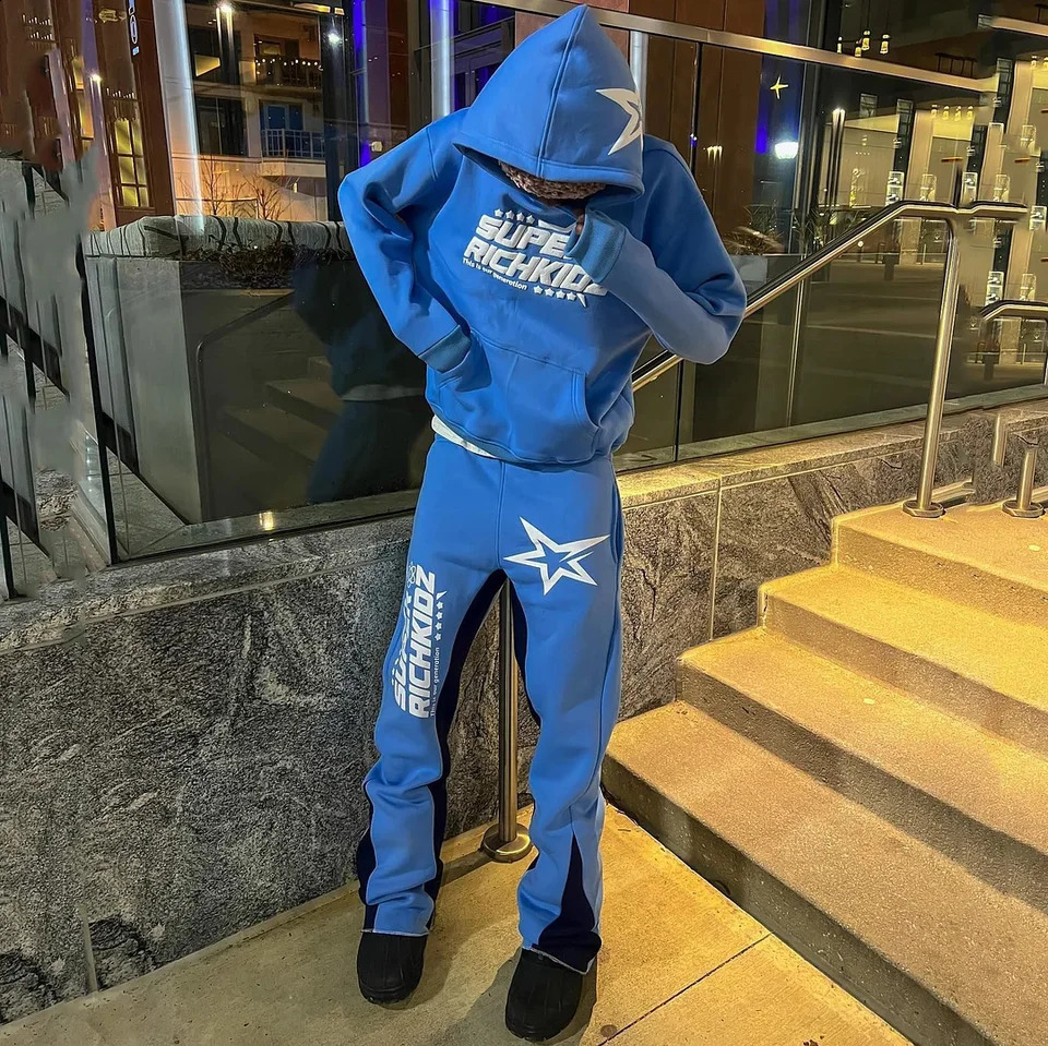 Two Piece Sets Men Women Hip Hop Sweatpants Casual Pants 3D Printing Pullovers Loose Hoodie Sweatshirt Streetwear 250319