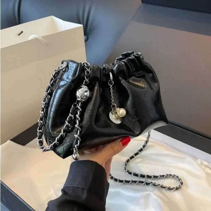 Y2K Korean Vintage Goth Black Hobo Aesthetic Star Girl Purse Handbag Shoulder Crossbody Messenger Cross Body Bags Women Y250319