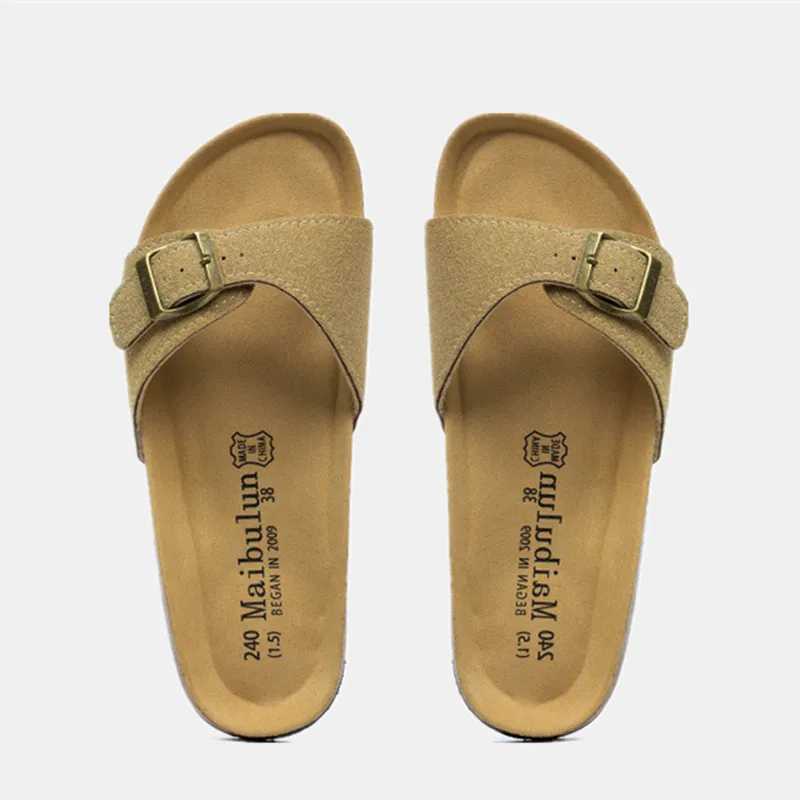 COSMAGIC New Summer Mens Cork Slippers N-Slip Casual Ribbon External Sliding Shoes Y250320
