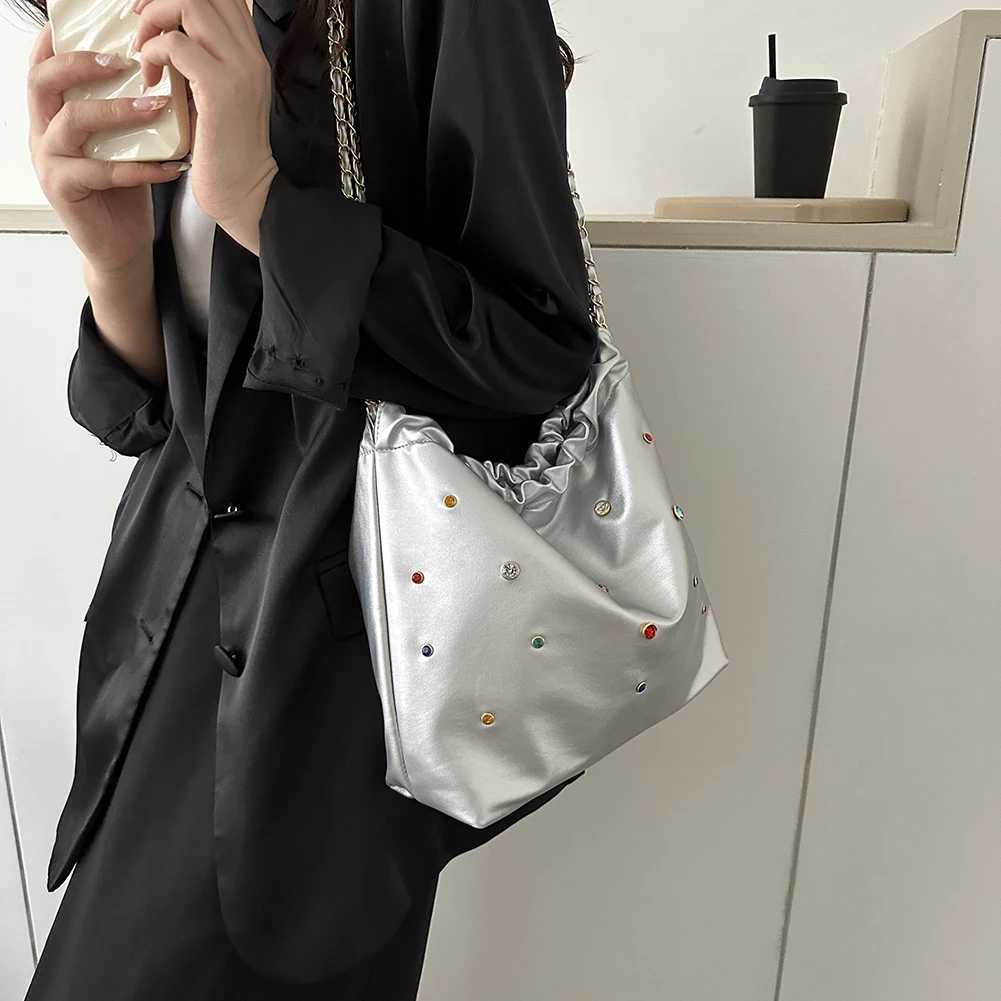 Womens shoulder bag PU leather casual fashion composite handbag large capacity chain homeless cross bag shopping bag Y250319