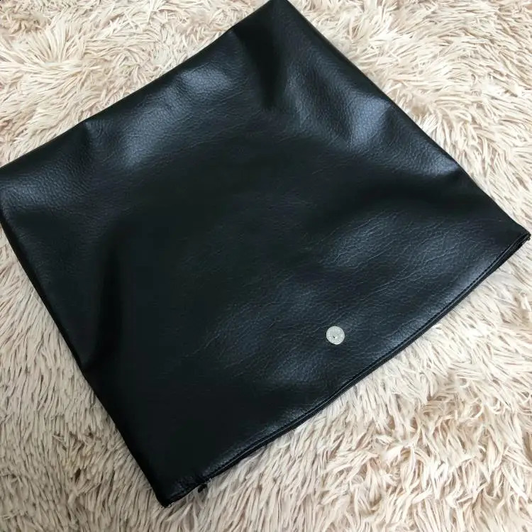 Solid color womens clutch bag soft PU leather evening trend party girl envelope large capacity black 250317