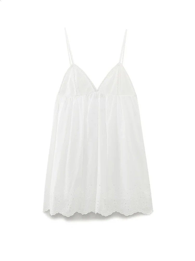 ZABA Womens spaghetti strap elegant camisole dress gentle seaside Vneck strapless lace short travel date holiday 250319