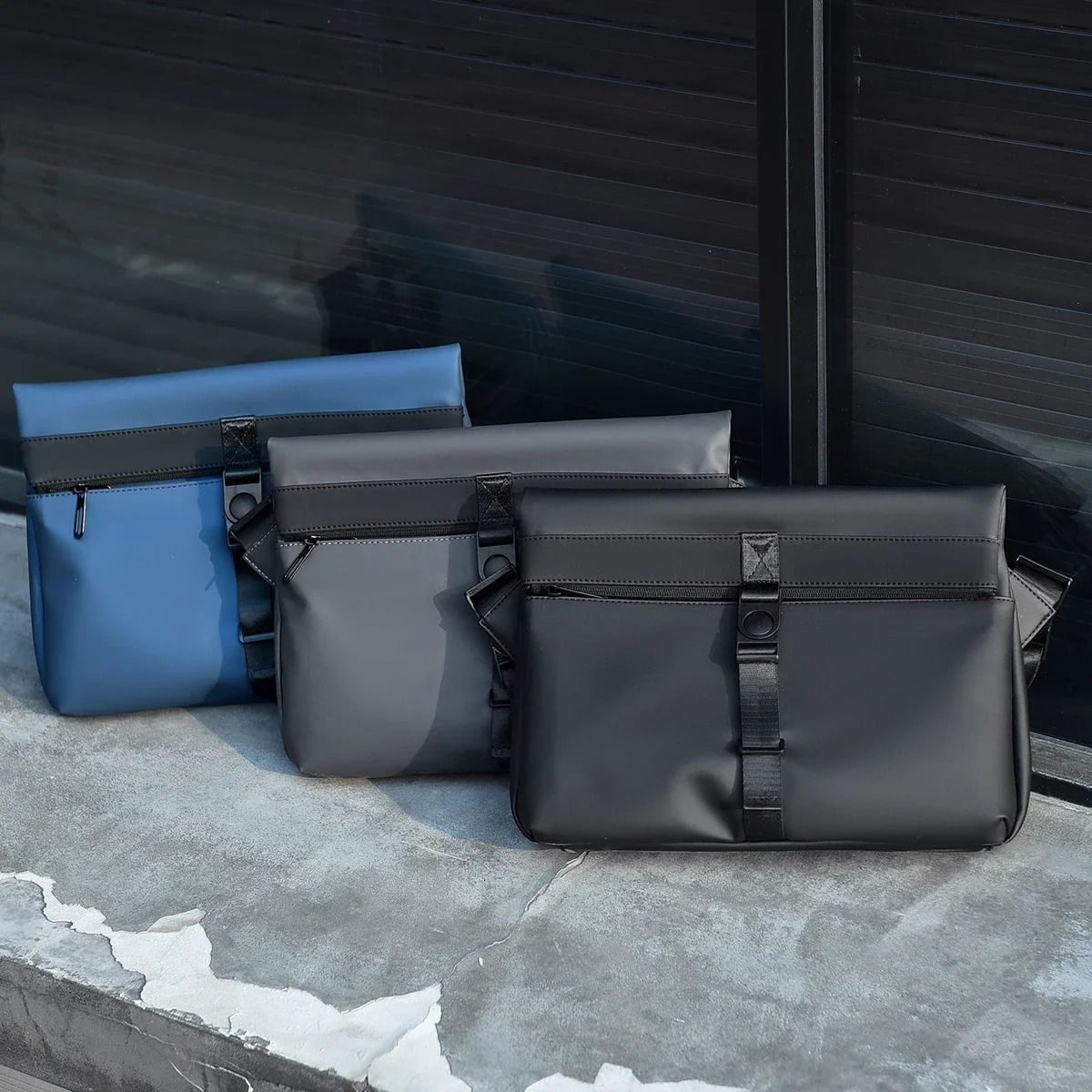 Mens cross body bag waterproof Oxford cloth mens daily commuting shoulder bag youth lightweight travel bag 250318