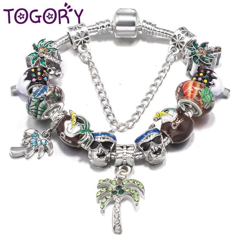 Summer Hot Sale Charm Bracelets Fits DIY Brand Bracelet Bangles For Women Men Kids Bijoux Pulseras Beach Vacation Jewelry Gift