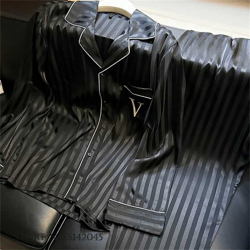 Female Pajamas Loungewear Two-Piece Set Spring Autumn New Rayon Sleepwear Pyjama Pour Femme Sexy Loose Home Clothes LingerieC250319