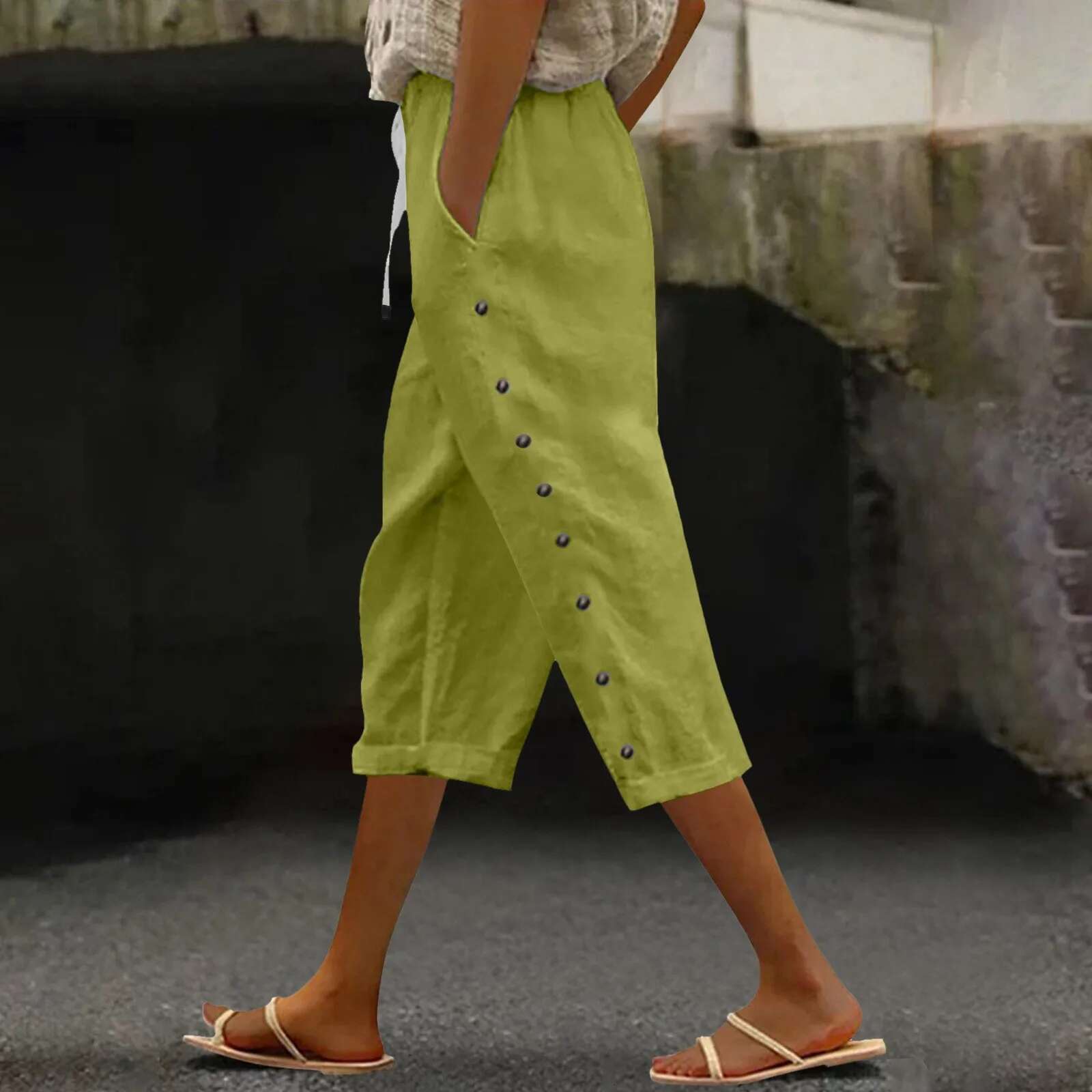 Fashion Casual Summer S Women's High Waisted Short Slim Fit Trousers Street Sports White Black Pants