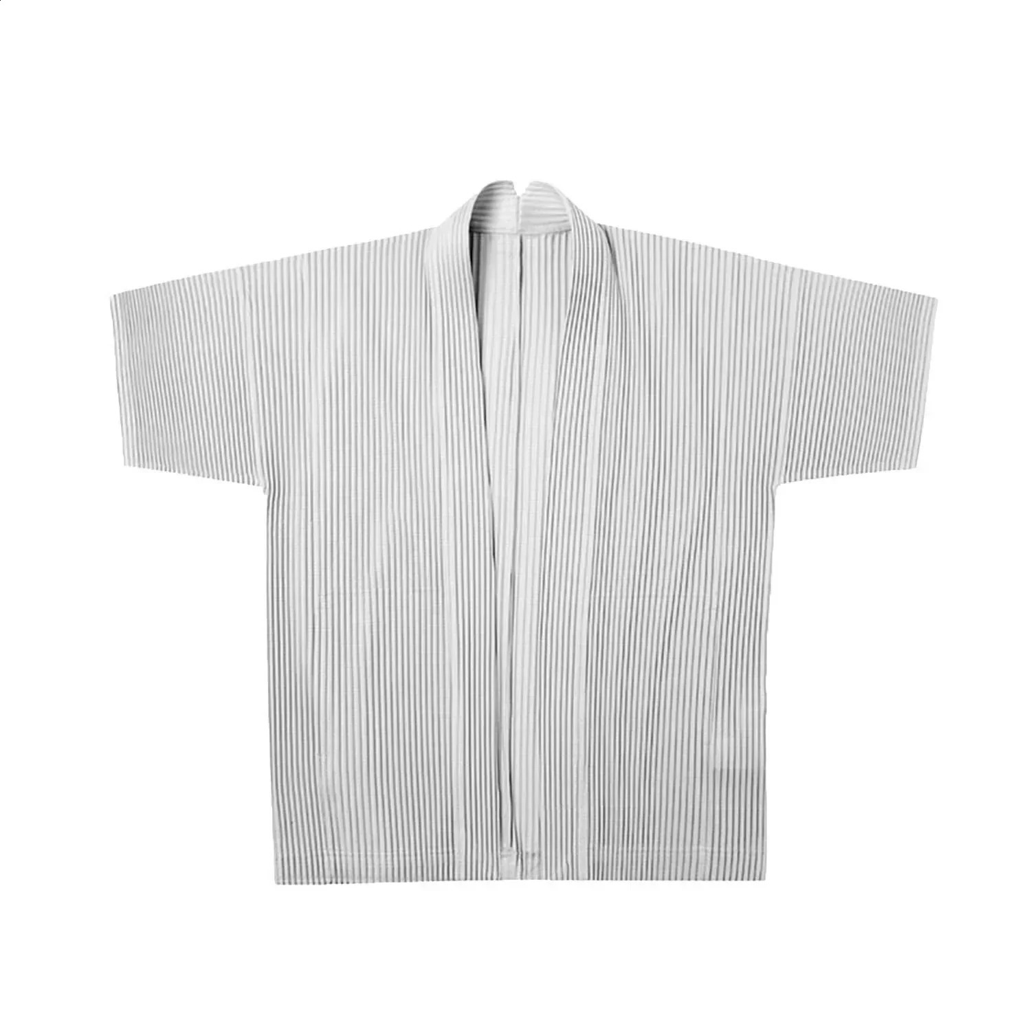 Miyake pleated jacket mens cardigan Japan springsummer loose plus size 100 top 250317