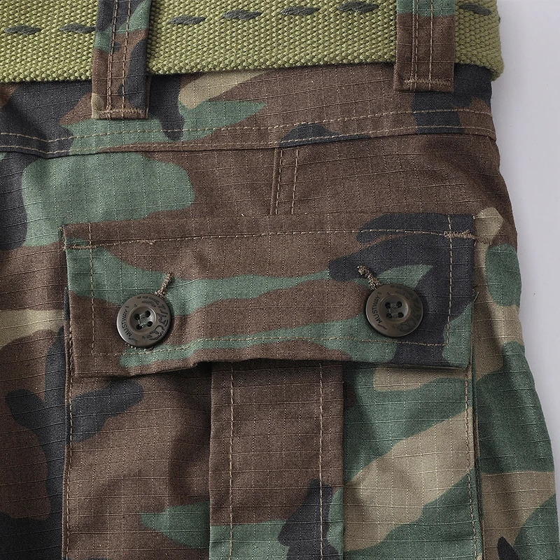 AKARMY camouflage multi flap pocket mens straight leg cargo pants loose casual outdoor work without straps 250319