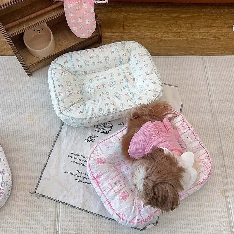 Creative Dog Mat Digital Printed Cat Summer Cool Nest Four Seasons Universal Waterproof Breathable Soft Pet 250312
