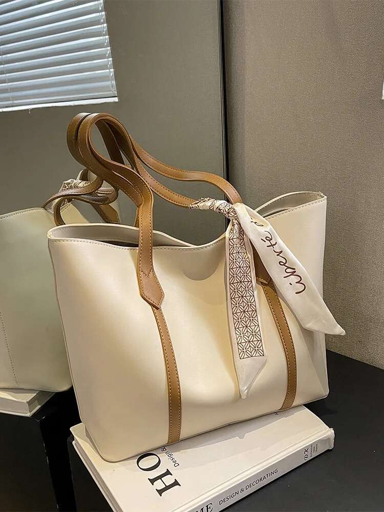 Lightweight Business Casual Large Capacity Tote For Women Double Handle Elegant Style Handbag Shoulder Bag