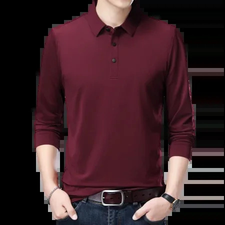 Ice fast drying polo shirt long sleeved highquality breathable top 2024 springsummer mens Tshirt 250318