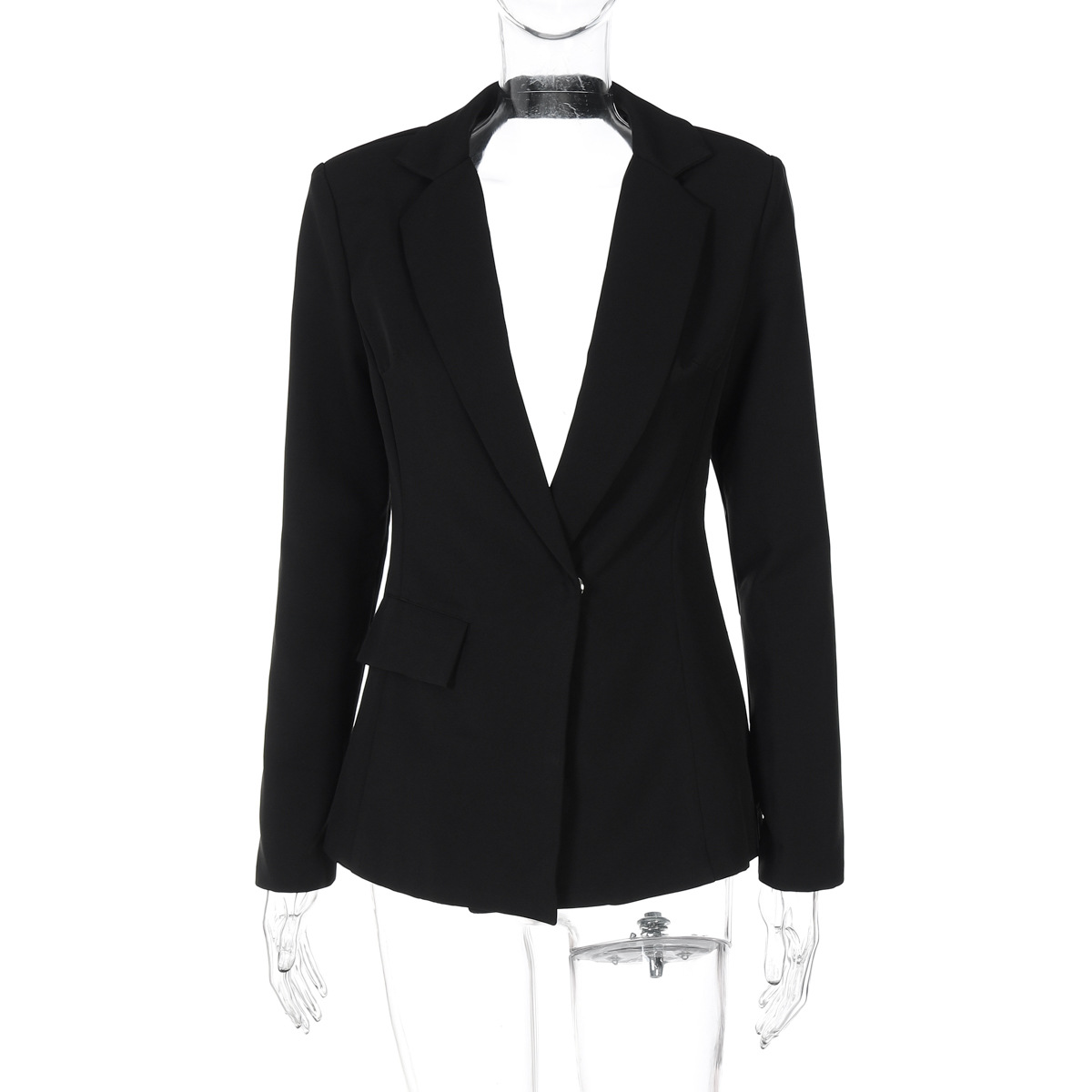 D317Trendsetting Ladies' Long-Sleeved Jumper Jacket | Stylish and Sleek Backless Design for A/W 2025