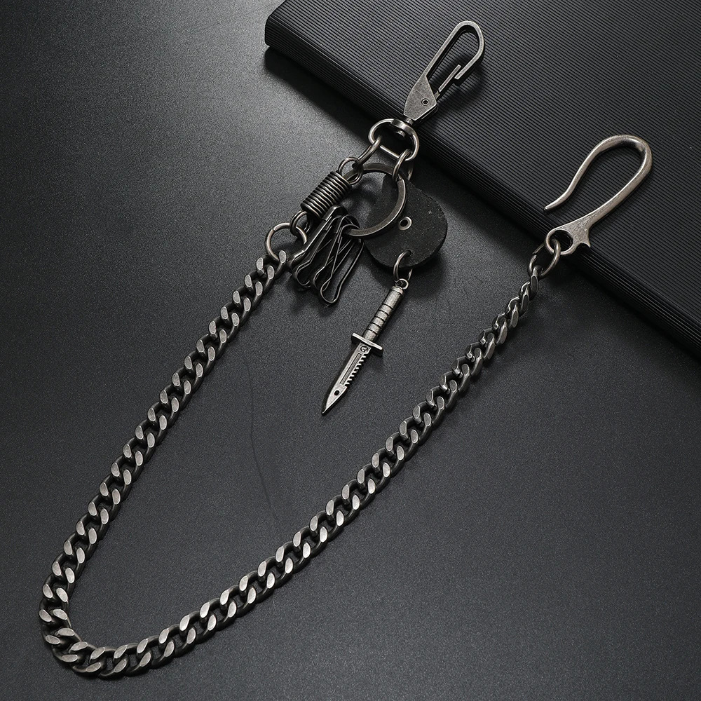 1 piece Hip-hop Jewelry personality pants chain Mens Accessories 250320