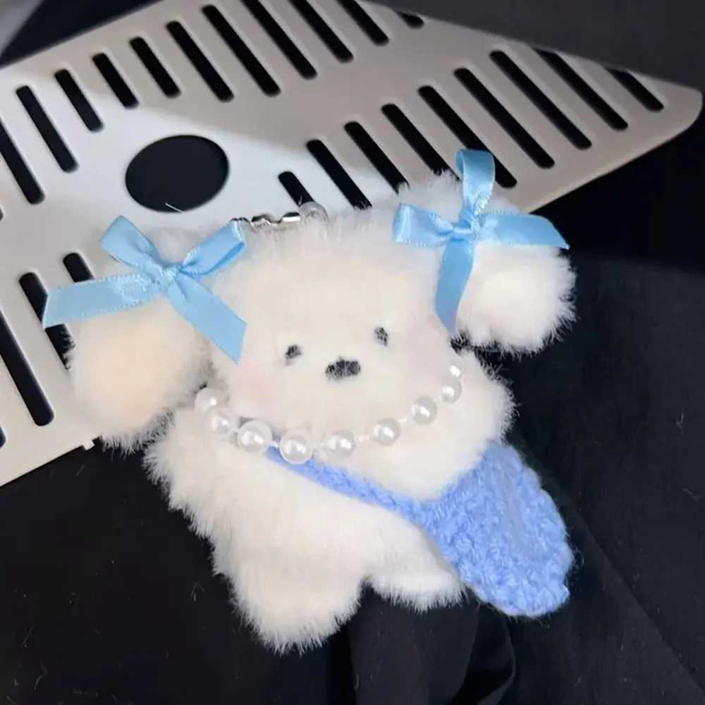 Cartoon teddy bear keychain plush brown bear costume cute glasses bear doll keychain for bag pendant couple keychain giftXJ250319