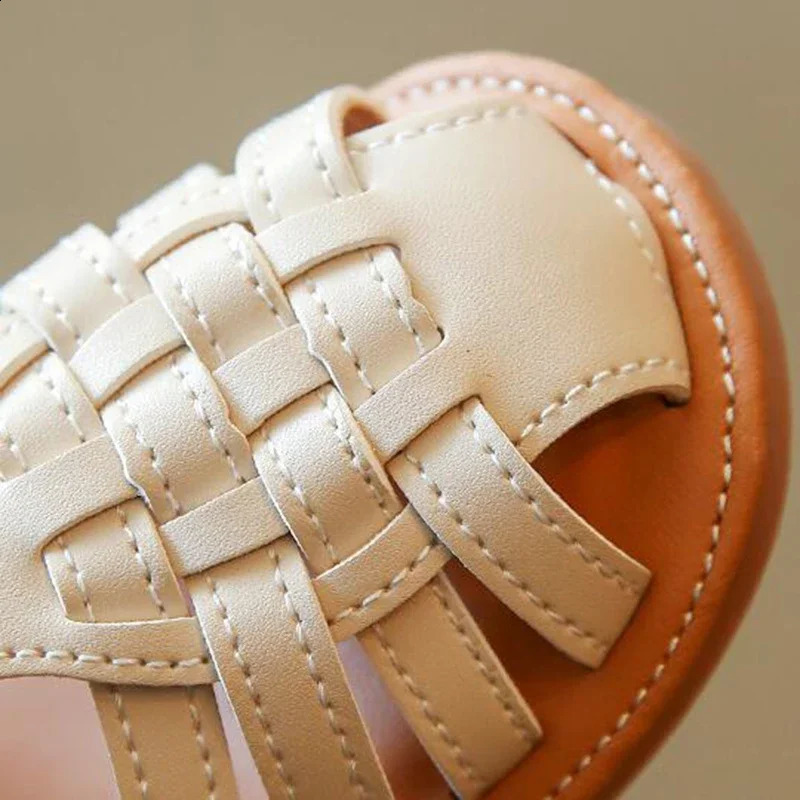 Girls sandals summer weaving boys beach childrens casual shoes 18 years old 250304