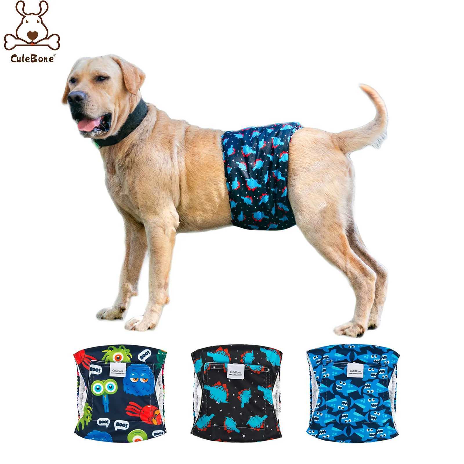 (3 pieces per pack) CuteBone Reusable Mens Dog Diapers Washable Dog Belly Belt Y250320