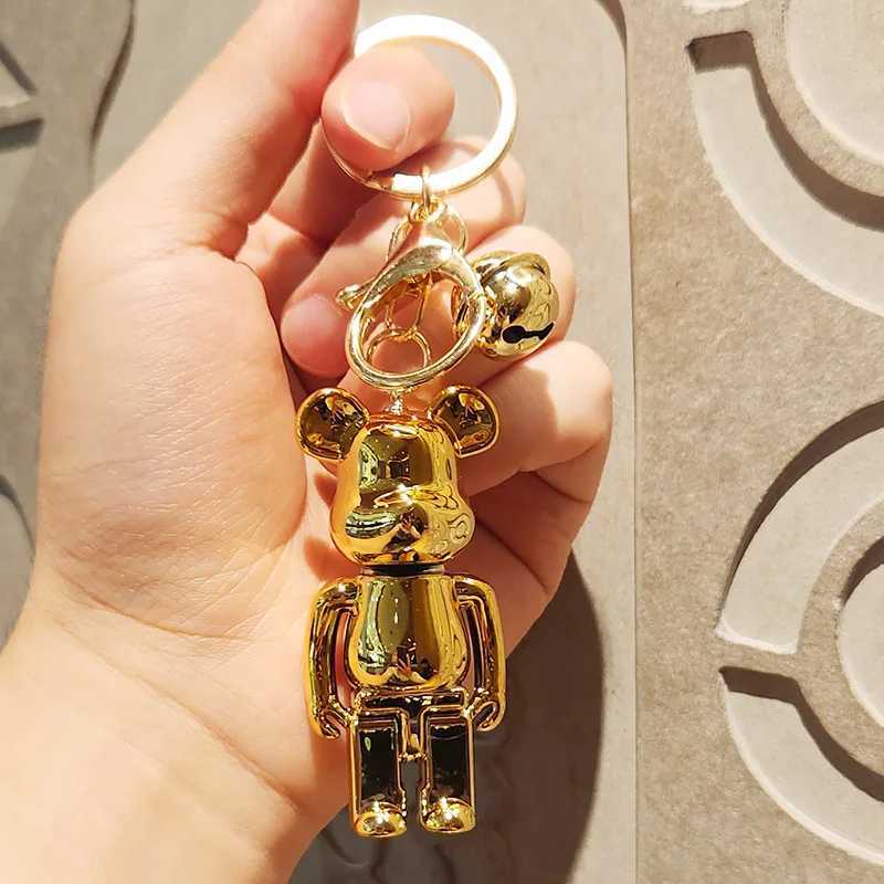 Influencer Gradient Violence Bear Keychain Acrylic Hanging Bag Pendant Creative Accessories Key Chain Birthday GiftXJ250319