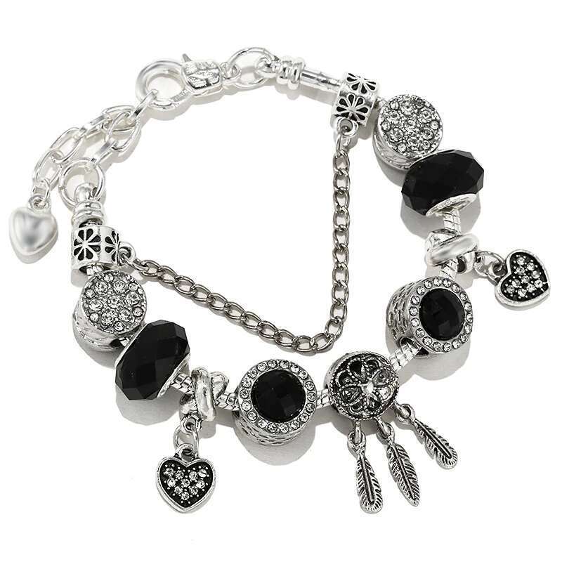 Fashion Trendy Charm Bracelets With DIY Brand Bracelet Bangles For Women Men Bijoux Pulseras Jewelry Gift Dropshipping