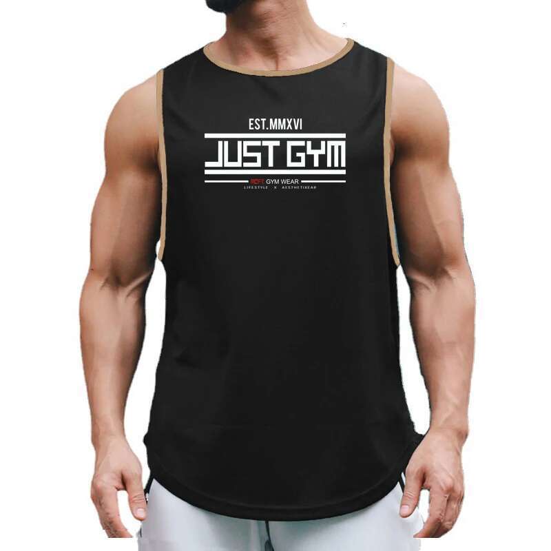 Glagym - Men's mesh running clothes, bodybuilding tops, fitness tops, casual fashion, fiber, quick drying, precious