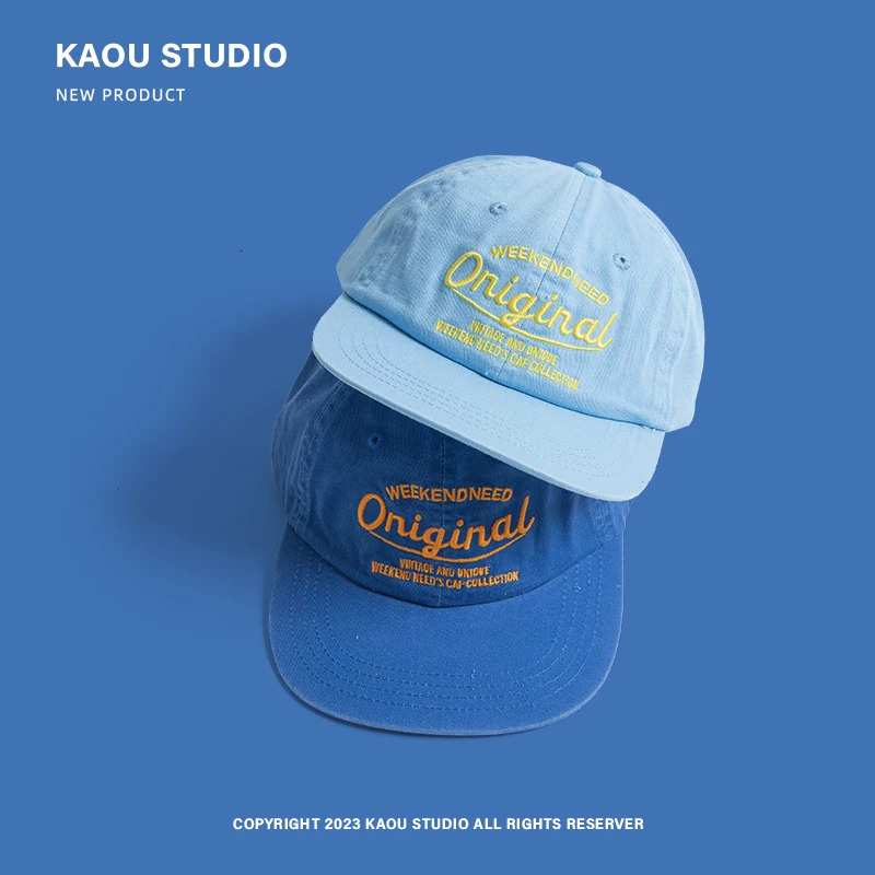 Baseball Cap Spring and Autumn Soft Top Embroidery Men and Women All-Matching Street Peaked Cap Wide Brim Sunshade 250228