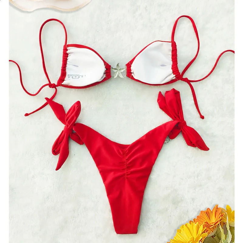 Sexy bikini starfish swimsuit womens push up beach Brazilian swimming pool 250319