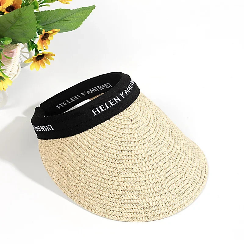 Grass Hollow Hat for Women Summer Beach Sun Protection Sun Shading Hair Hoop Sun Hat Straw Hat 250320