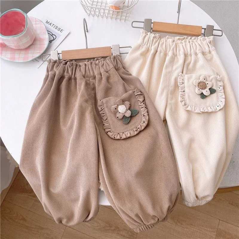 Spring Kids wide leg Spring Pants childrens clothing Trouser girls Tassel jeans Korean loose Trouser casual pantsT250326
