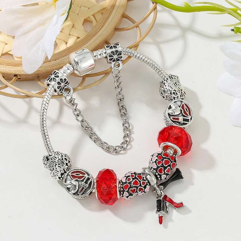 2024 Trendy Silver Color Bracelets Bangles For Women Girlfriend Snake Chain Charm Bracelet Crystal Valentine's Day Jewelry Gift