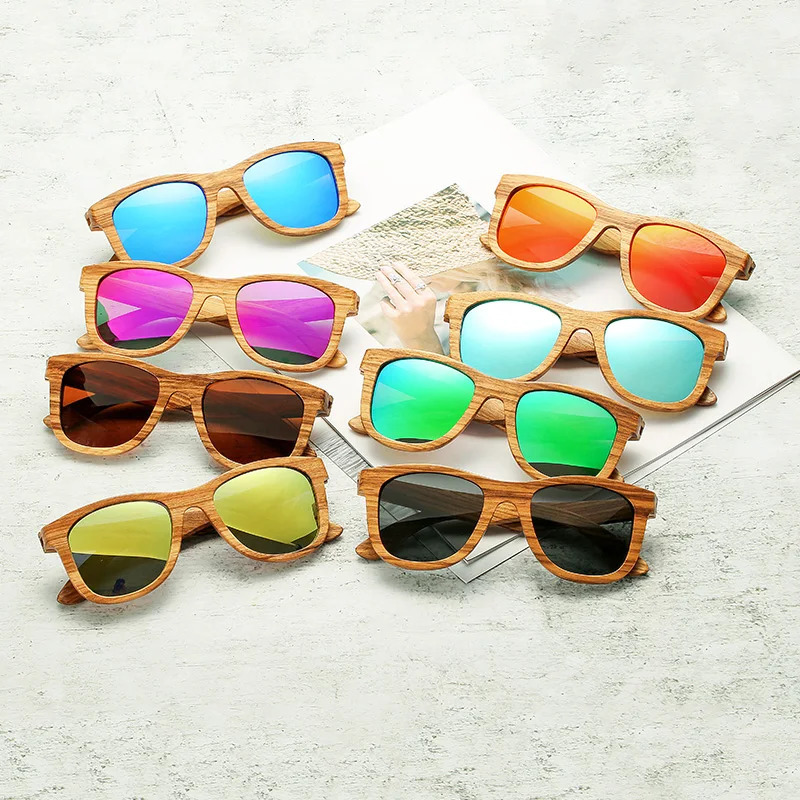 AN SWALLOW Retro Polarized Zebra Wood Sunglasses UV400 Sunglasses Men Handmade Wooden Sun Glasses Women 250318