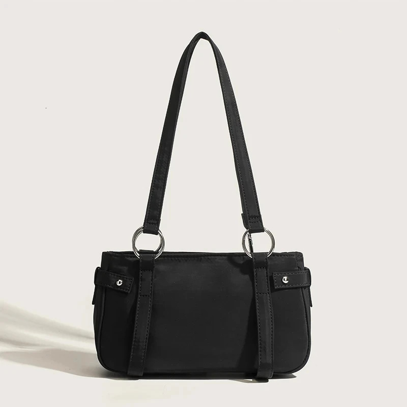 JIOMAY Nylon er Handbags for Women 2024 Spring and Summer Purses Travel Chain Underarm Black Handsome Bags 250314