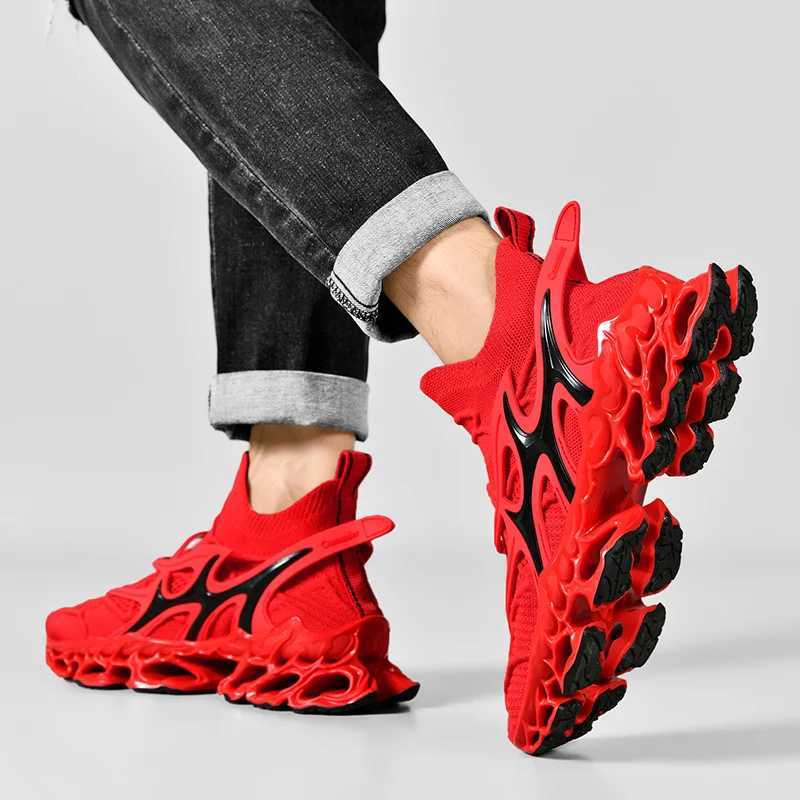 Mens blade style shoes breathable and shock-absorbing running shoes anti slip shoes for jogging tennis gym casual walking sports shoesW250320