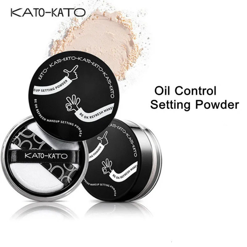 KATO Oil Control Loose Powder Soft Matte Shimmer Setting Finishing Foundation Powder Natural For Lasting Brighten Skin 250319