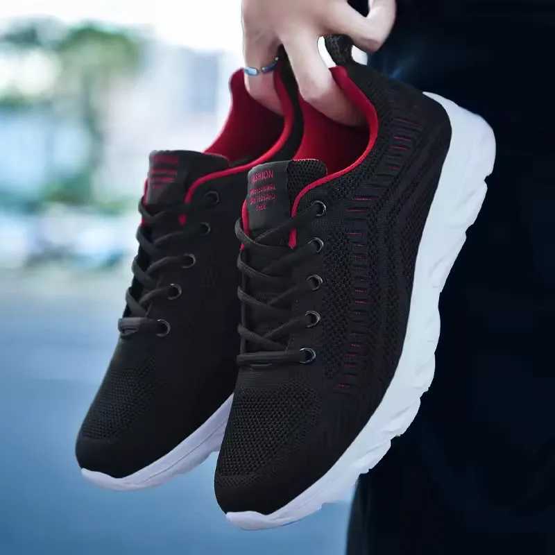 Sports Men Running Jogging Shoes Casual Sneakers Outdoor Lace Up Breathable Mesh Light Tennis Outdoor Walking Size 39-46W250320