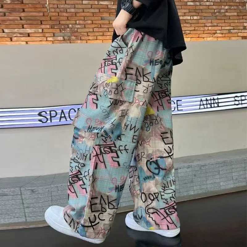 American Camouflage Fashion Spliced Multi-pocket Wide-leg Pants Men Y2k Gothpunk Street Hip-hop Loose Oversized Jeans WomenT250319