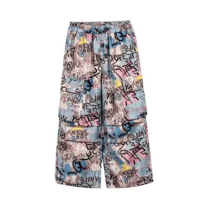 American Camouflage Fashion Spliced Multi-pocket Wide-leg Pants Men Y2k Gothpunk Street Hip-hop Loose Oversized Jeans WomenT250319