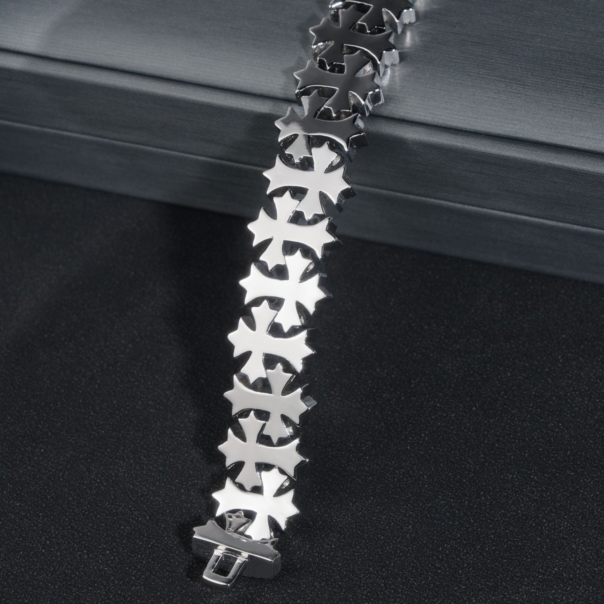 16mm Iced D Moissanite Diamond Cross Chain Bracelet Hiphop Men Jewelry 925 Sterling Silver Cuban Bracelet Necklace Pass Tester