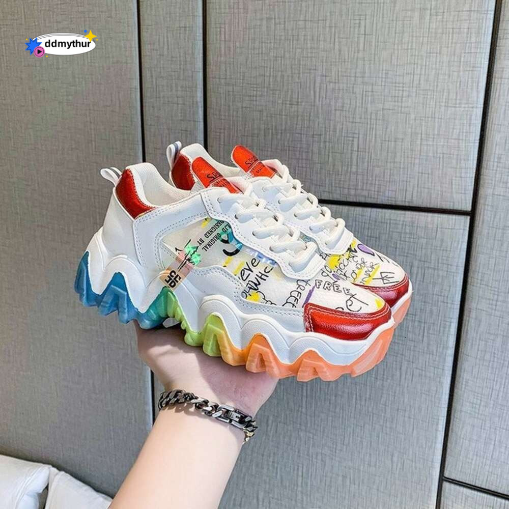 2024Women's summer 2024 new fashion mesh breathable platform sneakers woman vulcanize shoes women flats Women's sports sho ddmythur