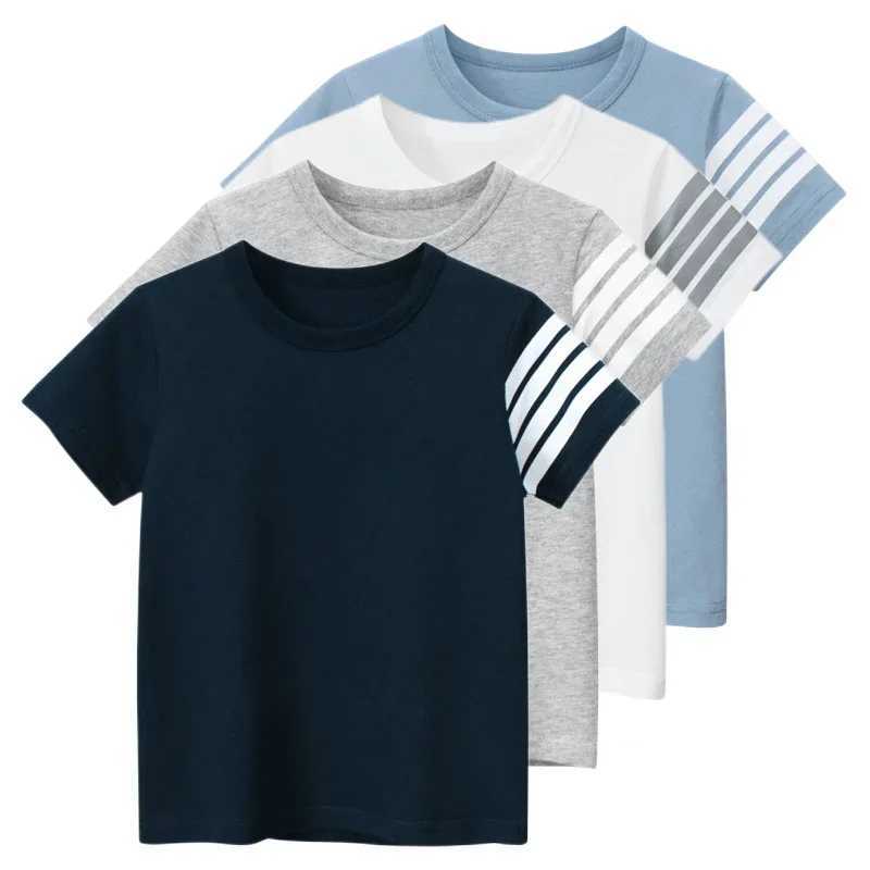 Summer clothing for 2025 Childrens T-shirts boys striped short sleeves selected T-shirts girls short sleeves O-neck cotton tops childrens clothingT250